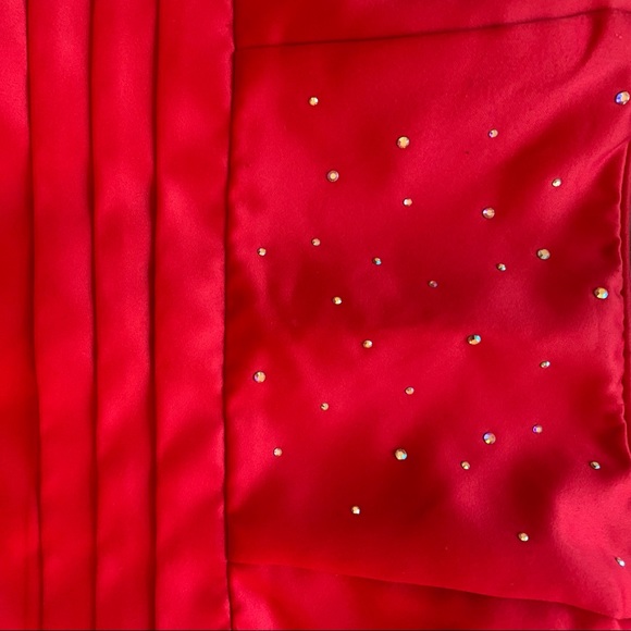 Jessica McClintock for Gunne Sax Red Strapless Mermaid Dress - Picture 9 of 12